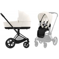 Коляска Cybex Priam IV Matt Black 2 в 1 Off White