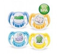 Пустышка силиконовая животные 6-18 м. (уп.2шт.) BPA-Free  