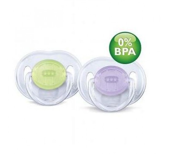 Пустышка силиконовая классика 3-6 м. (уп.2шт) BPA-Free