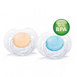 Пустышка силиконовая классика 0-3 м. (уп.2шт) BPA-Free