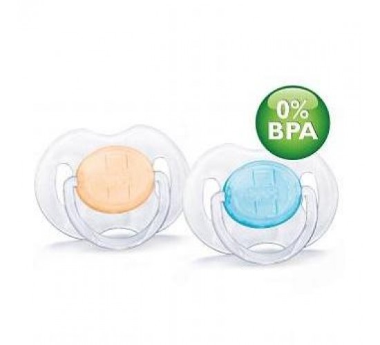 Пустышка силиконовая классика 0-3 м. (уп.2шт) BPA-Free