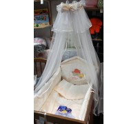 Арт. 023 Балдахин для детской кроватки 4-х метровый сетчатый Сонечка