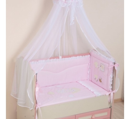 Комплект в кроватку Арт.65 розовый