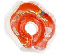 Круг для купания Baby Swimmer оранжевый (полуцвет+внутри погремушка) BS02O-B