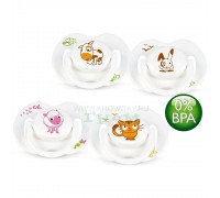 Avent Пустышка силиконовая Домашние животные 0-6 мес. (уп.2шт) BPA-Free