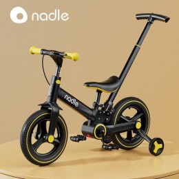 Велосипед беговел четырёхколёсный Luxmom 3900 с ручкой