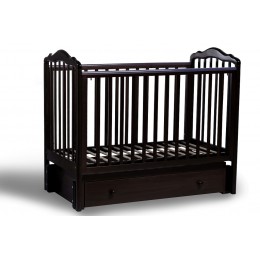 Кроватка Baby Luce Слава 2 шоколад маятник с ящиком 