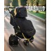 Коляска книжка Baballo Futuro 2023 чёрная с крылышками