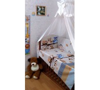 Комплект в детскую кроватку Vanchetti "Совы"6 прд. Арт. 055Б