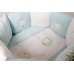 Универсальный комплект для круглой (овальной) кроватки Lappetti  "Мишкина семейка" арт.6037