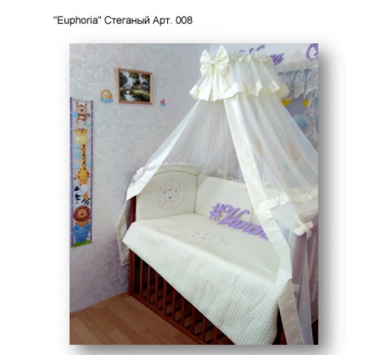 Комплект в кроватку "Euphoria" стеганый 6 предметов Арт. 008